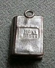 Vintage Metal Clad Holy Bible Charm Jewelry 