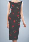 Cotton Sateen Tulip Floral Print Stretch Fabric Black  Sold By The Yard