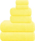 Cotton 6 Pack Towel Set For Bathroom  Contains 2 Bath Towels 28x55 Inch  2 Ha   