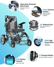 30 Mile Range Foldable Electric Wheelchairs For Adults   Seniors  Gray