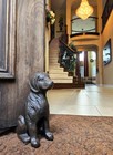 Lulu Decor  Cast Iron Dog With Tail Doorstop  Door Stopper  Antique Black 