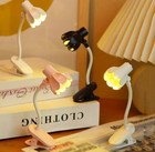 Mini Flower Led Book Clip Light Flexible Portable Desk Reading Night Lamp Small