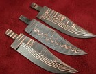 Titan Edge A Set Of 3 Blades Forged Cumai   Copper Damascus Steel Bowie Blades