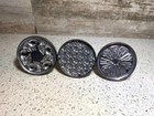 Nordic Ware Set Of 3 Cookie Stamps Cast Aluminum Yellow Wooden Handle
