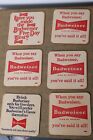 Vintage 1970s Budweiser Coasters - Classic Beer Advertising Collectible