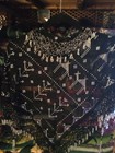Black And Silver Egyptian Assuit Silk Tribal Ats Gypsy Hip Belt Or Shawl Scarf