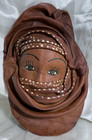 Vintage Face Of  a Woman Leather Wall Mask Decor