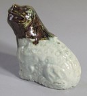 A Very Rare fine Korean Iron-brown Glazed Hae-tae  sea Lion  Water Dropper-19th