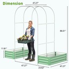 Slsy 3 In 1 Galvanized Raised Garden Bed With Ties  netting 86  Tall Arch Trelli
