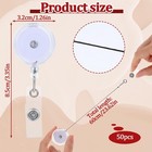 50pcs Retractable Badge Holders Clip Bulk Blank Badge Reels With Swivel Allig   