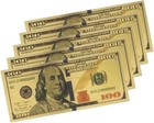 Wholesale 100 Pieces Gold 100 Dollar Bill Usd Paper Manifestation Money Bulk
