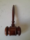 Vintage Cherry Wooden Gavel Wood Judge Auctioneer Mallet 10   Meeting Hammer