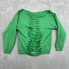 Christmas Sweatshirt Sweater Womens Xl Green Santa Graphic Ugly Holiday Casual