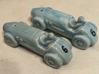 Vintage Indy 500 Salt Pepper Shakers Race Car Ceramic