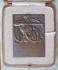 Art Deco Medal In Recognition Of Service  By Pierre Turin  2  X 2  75  W case