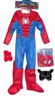 Spiderman Padded Costume-mask-gloves-boys 7-8-bonus Socks-black Panther Mask-lot