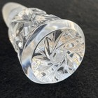 Vtg Crystal Clear Glass Bottle Decanter Stopper Only 4 1 8  Round Magen Pinwheel