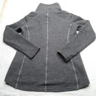 Kuhl Sweastshirt Women Small Gray Pockets Cowl Athena Base Layer Wool Blend Read