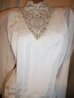 Vtg Victorian Pleated Fancy Lace Long Sleeve Blouse Top 14