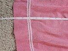 Vintage Half Apron Lot Of 2 Red Gingham Cute Kitchen Tea