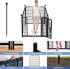 Tall Garden Fence W  Low Threshold Door 54 In h 4 Panels Total 8 8 Ft l Fencing