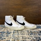 Nike Blazer Mid 77 Vintage High Top White black Lace-up Sneakers Men Sz 8 5 42