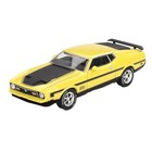 Mini Gt 1 64 1971 Ford Mustang Mach 1 Grabber Yellow Diecast Model Car Mgt01139