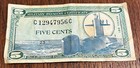     5c Series 681 United States Military Payment Certificate Note Mpc Five Cents    