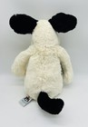 Jellycat London Medium Bashful Puppy Dog Black   White 12  Stuffed Plush Animal