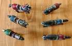 Vintage Painted Horse Figure Medieval Knight Carousel 3  Figurines Set Of 6