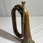 Antique Wwi British Army Brass   Copper Military 17th Lancers Bugle Horn 