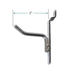 2 Slatwall Hooks - Chrome - Pack Of 50