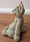 Quarry Critters Cat  carl  Second Nature Design Stone Figurine 2000 Sitting