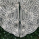 Antique Vintage Cream White Swirls Lace Bib