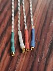 Audiophile 5n Pure Silver Litz Turntable Headshell Cartridge Wires Leads Clips