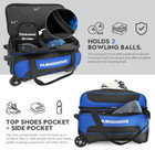 2 Ball Bowling Bag With Wheels  Double Bowling Bags 2 Ball Roller W separate