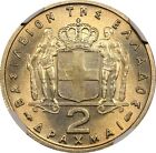 Greece 2 Drachma 1954 Ngc Ms66