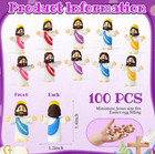 100 Pack Little Jesus Figures Loves You  Tiny Mini Jesus Figurines In Bulk