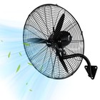 2pcs 20 Inch Industrial Wall Mount Fan Metal Fan 4 Speeds Ventilation Shop Fan