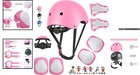 Kids Bike Helmet And Protective Gear Set - Adjustable For 3-10  - Pink
