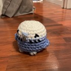 Handmade Crochet Owl Blue white