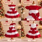 Girls Christmas Dress Red White Striped Holiday Party Formal Handmade Size 2t