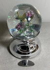 Things Remembered Humming Bird Flower Musical Rotating Metal   Glass Snow Globe