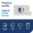Tork Coreless High-capacity Toilet Paper Roll White T7  Premium  2-ply  36 X    