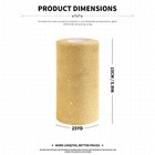 6 x 50 Yards White gold Glitter Tulle Fabric Rolls 6  X 50 Yards 