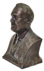 President Franklin D Roosevelt Cast Metal Bust Still Bank Fdr