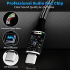2x Type C To 3 5mm Jack Cable Car Audio Aux Adapter For Samsung S25 S24 S23 S22