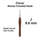 Clover Amour Crochet Hook Set J K L M n Steel Soft Handle Brand New