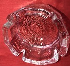 Ashtray Textured Orange Peel Glass  Mid-century 4    Vintage