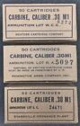 M1 Carbine Wwii New Replica 50 Round Ammo Box- 7 Label Display Set Of All Plants